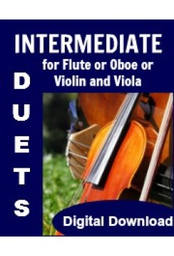 Intermediate Music for Two Christmas for Flute or Oboe or Violin & Viola DD47151